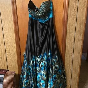 Peacock formal gown
